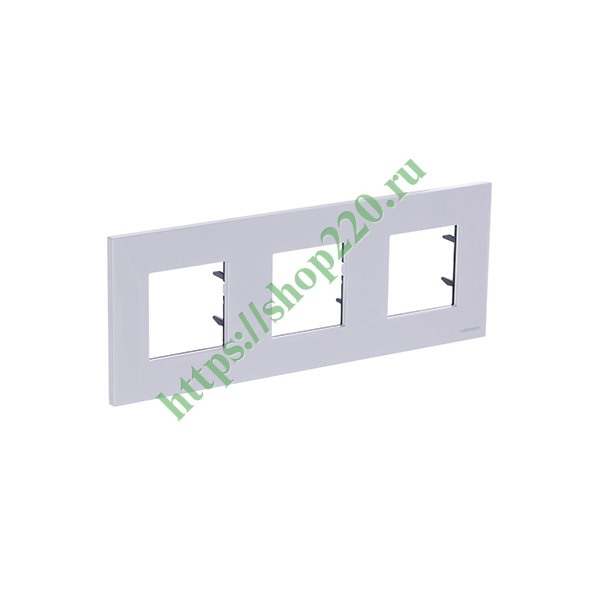 2CLA227300N1101 Рамка 3-постовая, серия Zenit, альпийский белый (N2273 BL) фото 3