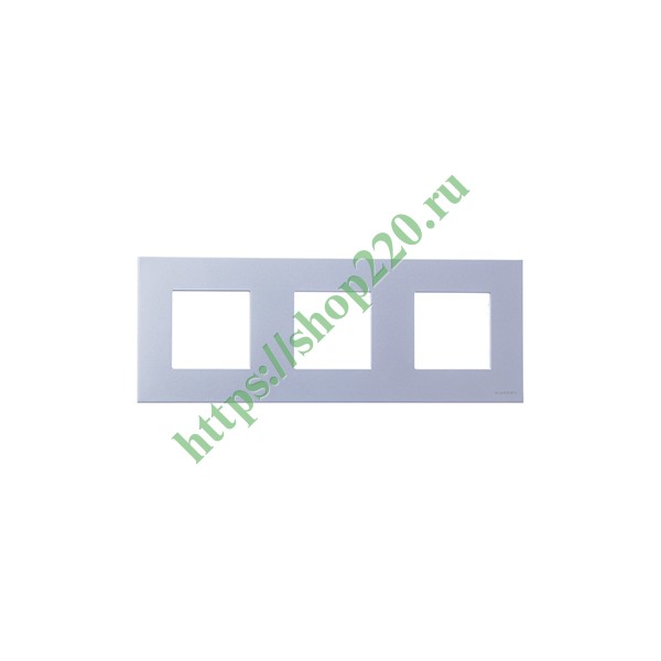 2CLA227300N1301 Рамка 3-постовая, серия Zenit, серебристый (N2273 PL) фото 5