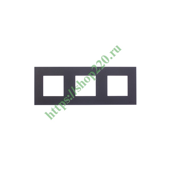 2CLA227300N1801 Рамка 3-постовая, серия Zenit, антрацит (N2273 AN) фото 4