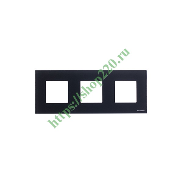 2CLA227300N3801 Рамка 3-постовая, серия Zenit, стекло Графит (N2273 CF) фото 4