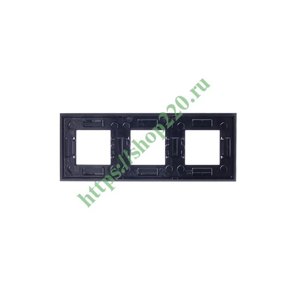 2CLA227300N3801 Рамка 3-постовая, серия Zenit, стекло Графит (N2273 CF) фото 5