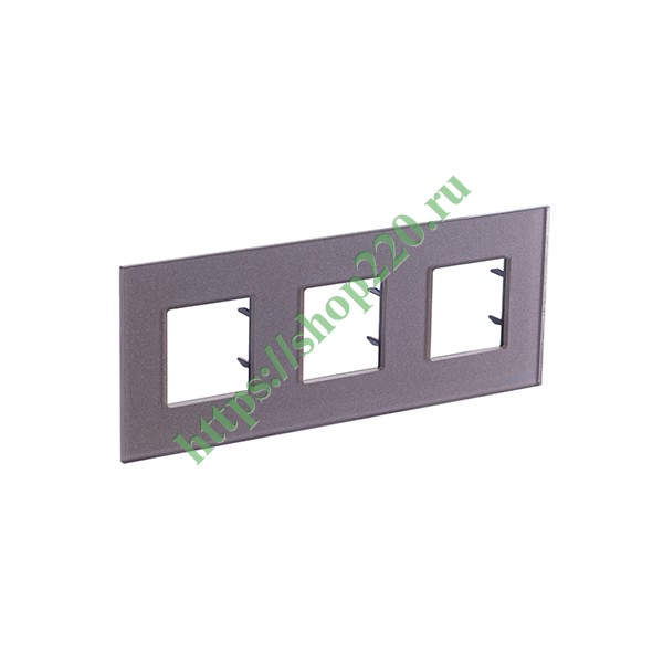 2CLA227300N3901 Рамка 3-постовая, серия Zenit, стекло Брызги шампанского (N2273 CH) фото 3