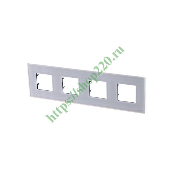 2CLA227400N3001 Рамка 4-постовая, серия Zenit, стекло белое (N2274 CB) фото 2
