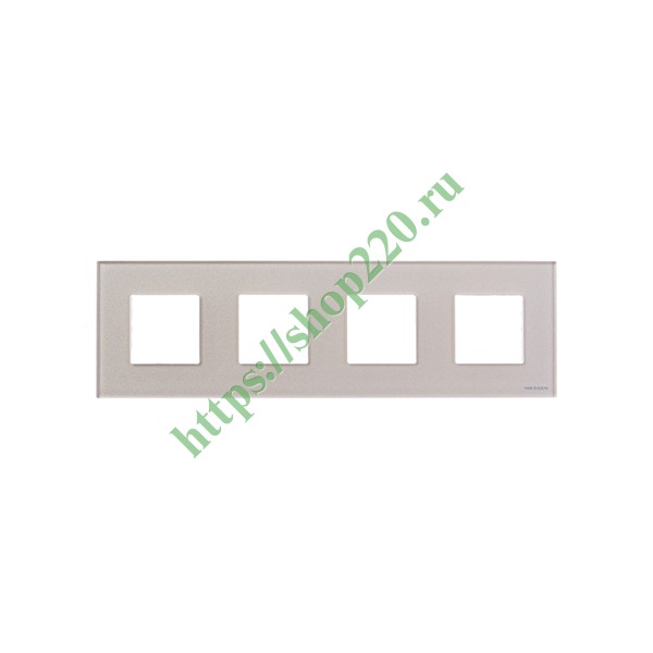 2CLA227400N3501 Рамка 4-постовая, серия Zenit, стекло Жемчужное (N2274 CP) фото 4