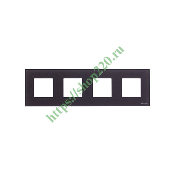 2CLA227400N3701 Рамка 4-постовая, серия Zenit, стекло Кофейное (N2274 CC) фото 3