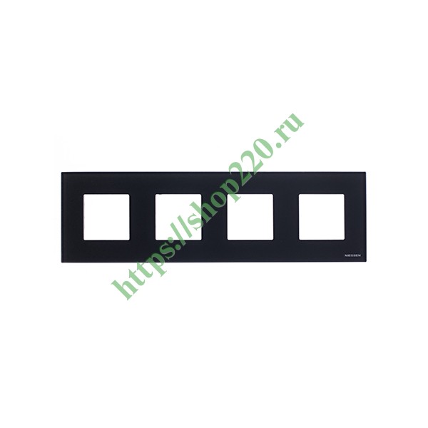 2CLA227400N3801 Рамка 4-постовая, серия Zenit, стекло Графит (N2274 CF) фото 3