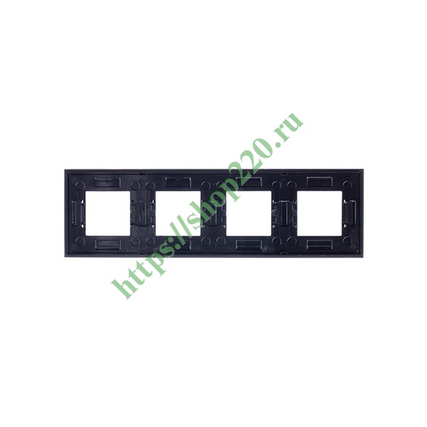 2CLA227400N3801 Рамка 4-постовая, серия Zenit, стекло Графит (N2274 CF) фото 4