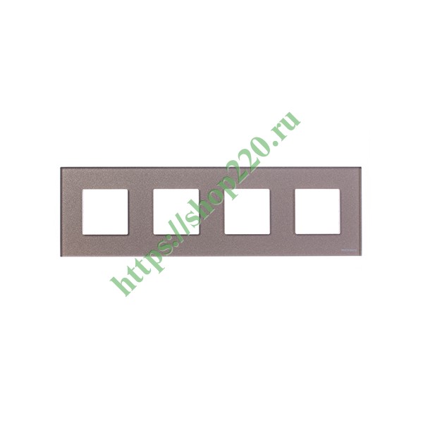 2CLA227400N3901 Рамка 4-постовая, серия Zenit, стекло Брызги шампанского (N2274 CH) фото 4