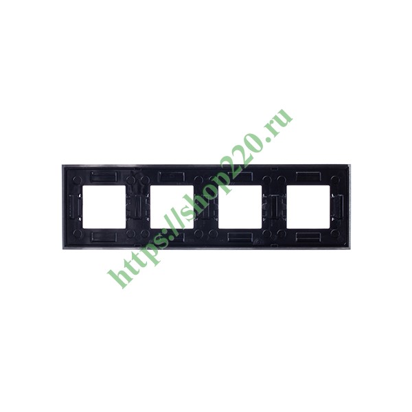 2CLA227400N4001 Рамка 4-постовая, серия Zenit, натуральная сталь (N2274 OX) фото 3