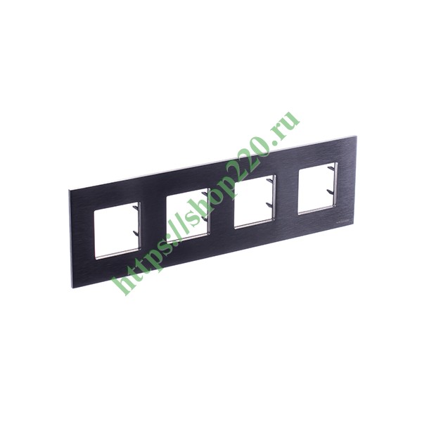 2CLA227400N4001 Рамка 4-постовая, серия Zenit, натуральная сталь (N2274 OX) фото 4