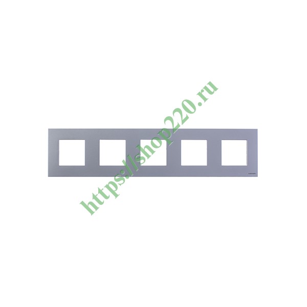 2CLA227500N1301 Рамка 5-постовая серия Zenit, серебристый (N2275 PL) фото 4