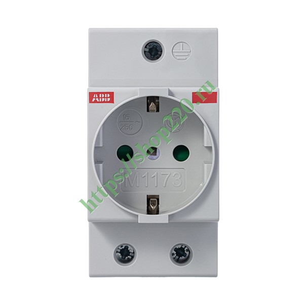 2CSM110000R0701 Розетка щитовая на дин-рейку ABB M1173 2Р+N 16A 2,5 модуля фото 5