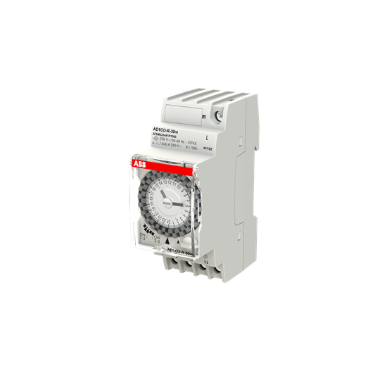 2CSM222441R1000 Реле времени суточное AD1CO-R-30m 16А 1НО/1НЗ 230В с резервным питанием 150 часов 2 модуля фото 2