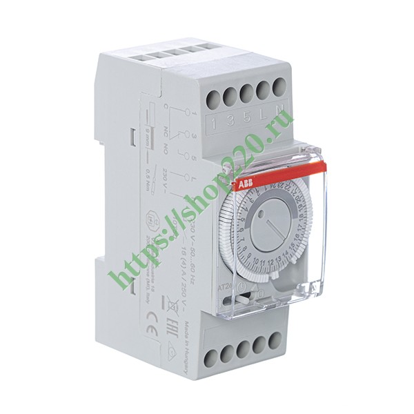 2CSM231225R0601 Реле времени суточное ABB AT2e 16А 1НО/НЗ 230В 2 модуля фото 5