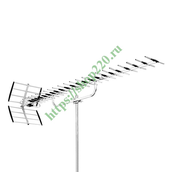 Антенна эфирная Lans UX-16 усиление 14-16 дБ (аналог/ DVB-T/ DVB-T2) 24 элемента, 218см