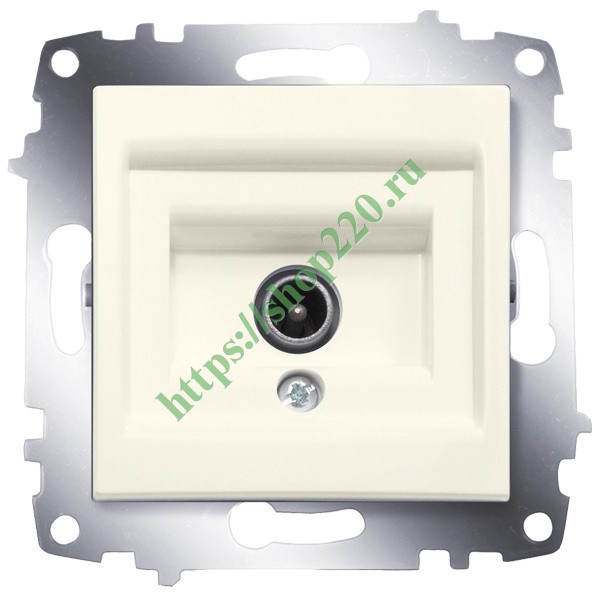 Розетка оконечная TV с экранированием ABB Cosmo кремовая
