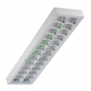 Накладной светильник Технолюкс TL236 W EL 2х36 Вт ЭПРА 1233х310, белый растровый