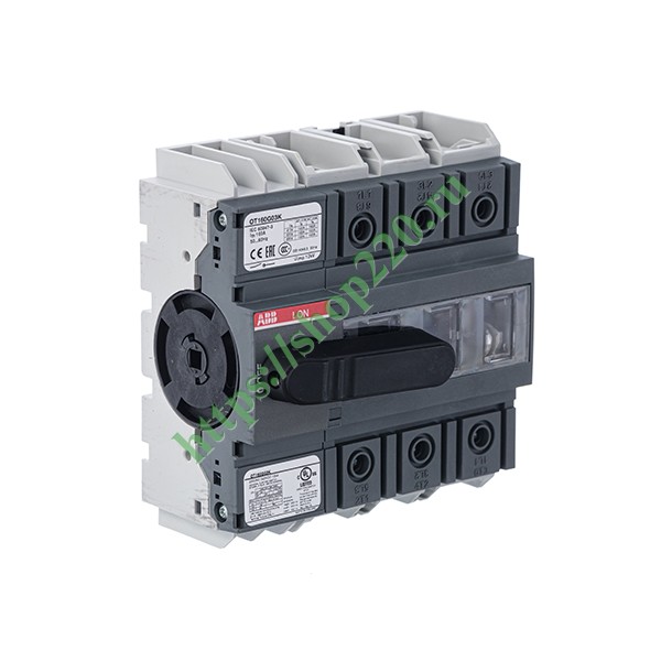 Рубильник ABB OT160G03K 3-х полюсный на 160A (с фронтальной ручкой YAST1) (выключатель нагрузки)