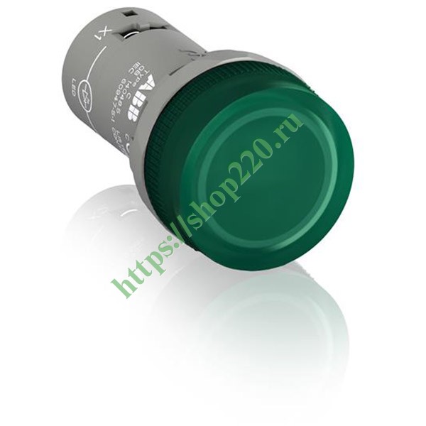 Лампа ABB CL2-523G d22мм зеленая со встроенным светодиодом 230В AC