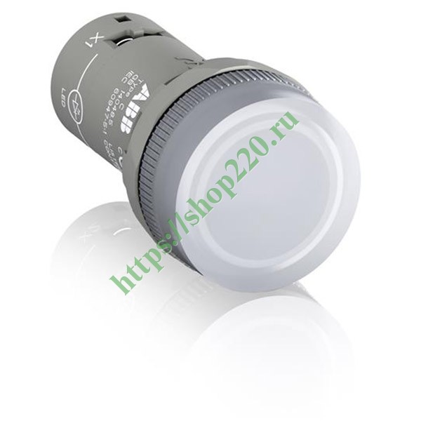 Лампа ABB CL2-523C d22мм белая со встроенным светодиодом 230В AC