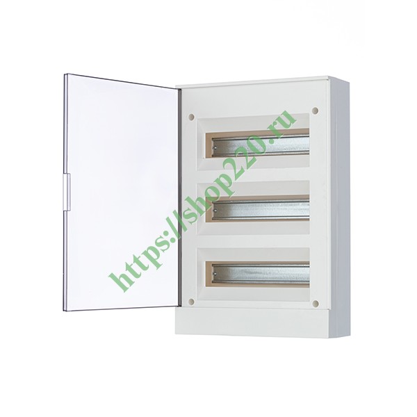 Шкаф настенный ABB Basic E 36М (3x12) серая прозрачная дверь (с клеммами) BEW402236