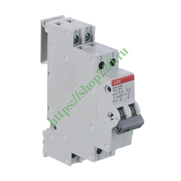 Модульный переключатель ABB E214-16-202 два переключающих контакта 16A (I-0-II) 1 модуль