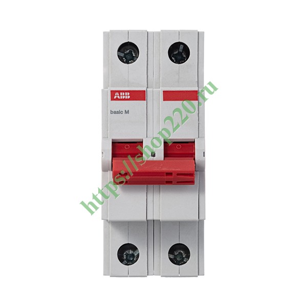 Выключатель нагрузки ABB 2P 25A однофазный BMD51225 Basic M (рубильник)