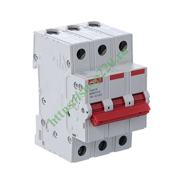 Выключатель нагрузки ABB 3P 16A трехфазный BMD51316 Basic M (рубильник)