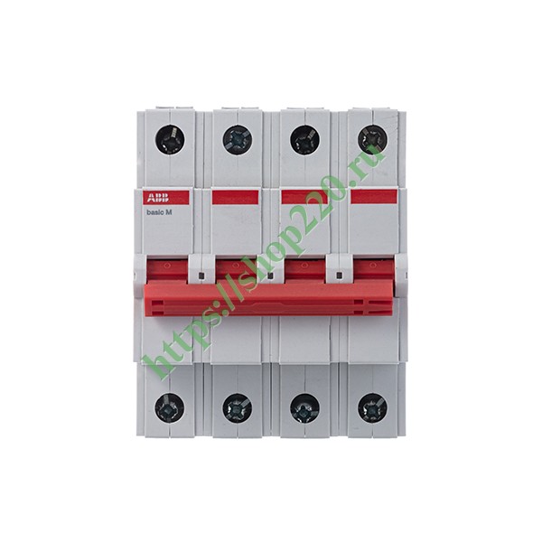 Выключатель нагрузки ABB 4P 32A трехфазный BMD51432 Basic M (рубильник)