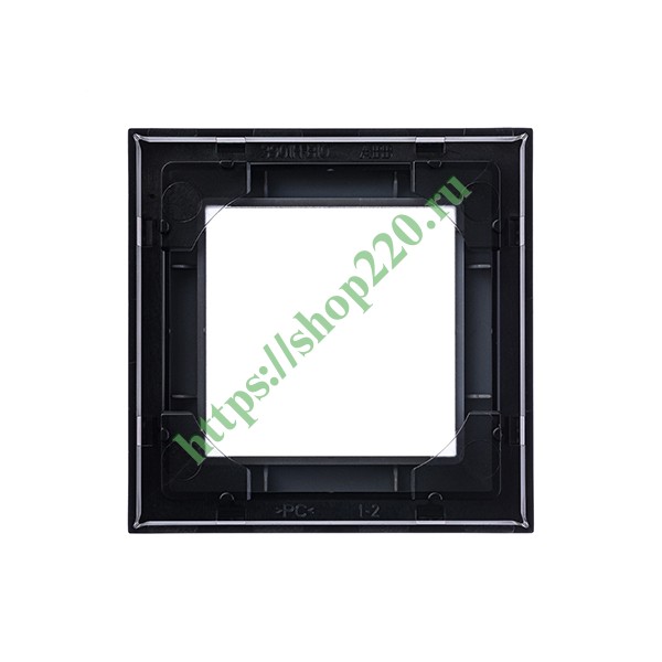 Рамка ABB Levit 1 пост антрацит / дымчатый черный