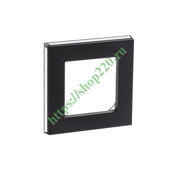 Рамка ABB Levit 1 пост антрацит / дымчатый черный