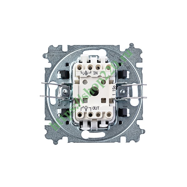 Выключатель одноклавишный ABB Levit серебро / дымчатый черный (3559H-A01445 70W)