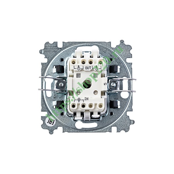 Выключатель двухклавишный ABB Levit серебро / дымчатый черный (3559H-A05445 70W)