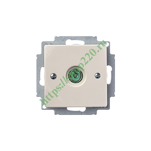 Розетка телевизионная ABB Basic 55 слоновая кость (1743-01-92) (бежевый)