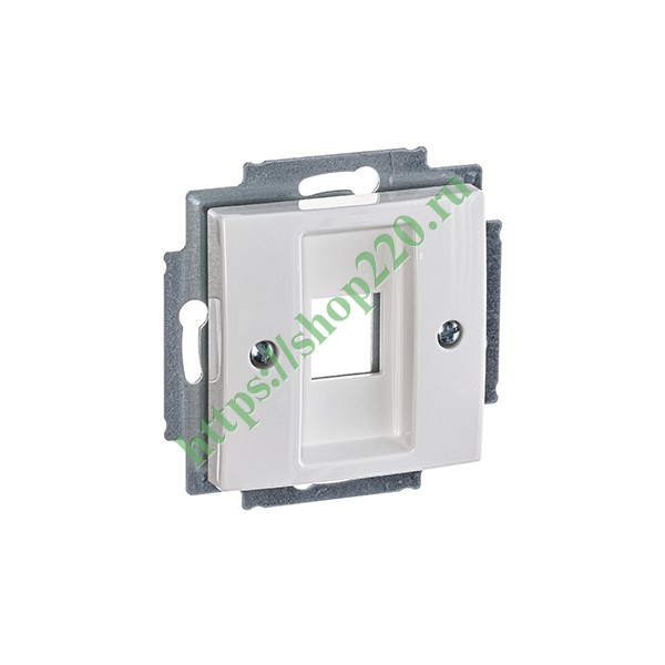 Накладка для коммуникационных розеток ABB 0210, 0211 и 0219, Basic 55 альпийский белый (2561-94)