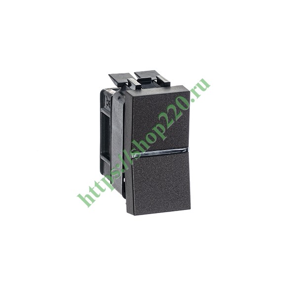 Одноклавишный переключатель 1 модуль ABB Zenit, антрацит (N2102 AN)