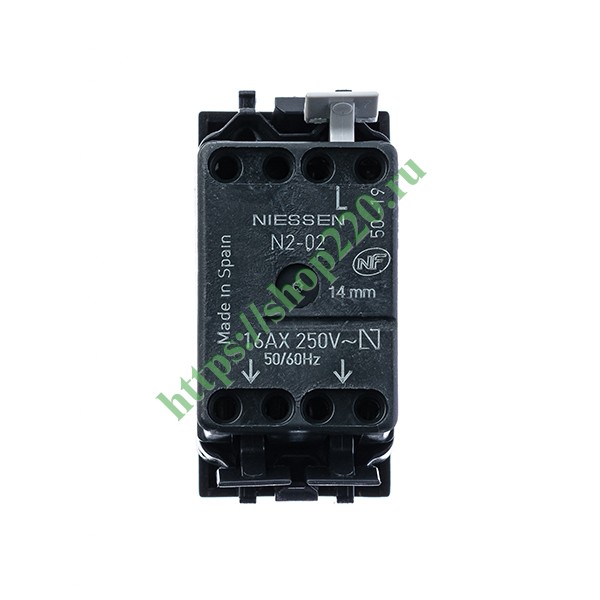 Одноклавишный переключатель 1 модуль ABB Zenit, антрацит (N2102 AN)