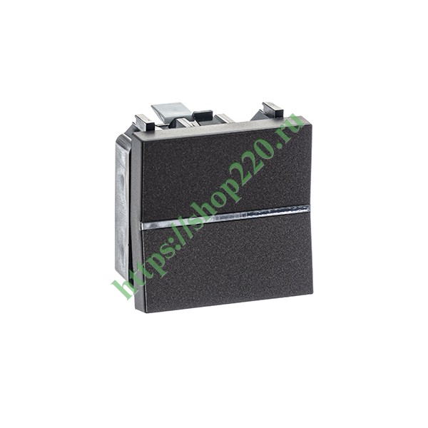 Одноклавишный выключатель 2 модуля ABB Zenit, антрацит (N2201 AN)