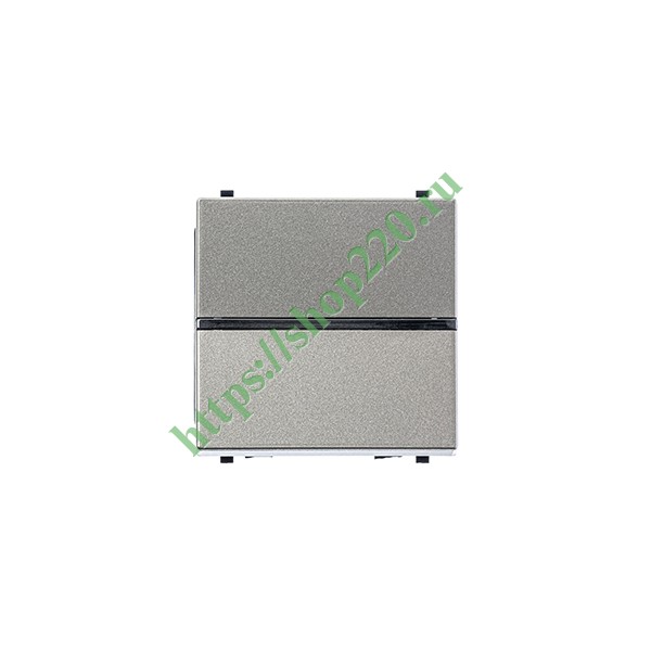 Одноклавишный выключатель 2 модуля ABB Zenit, шампань (N2201 CV)