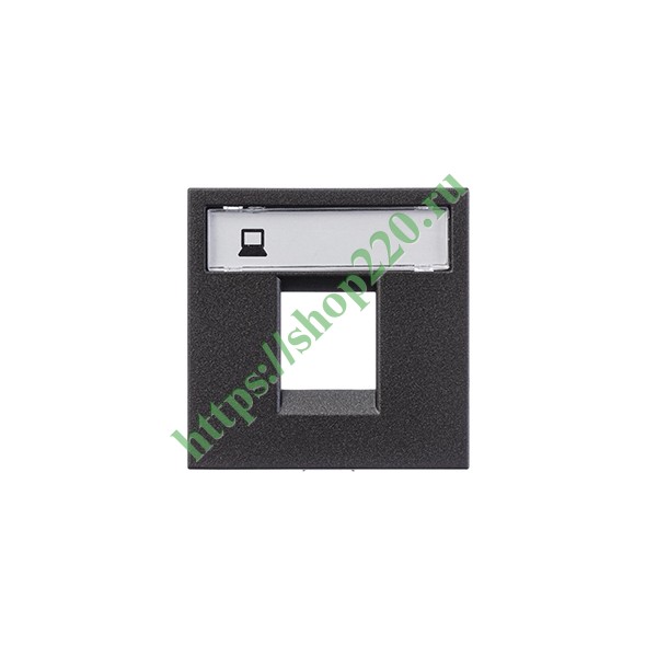 Накладка для 1-го суппорта/разъёма типа 2017... и/или 2018..., 2м ABB Zenit, антрацит (N2218.1 AN)