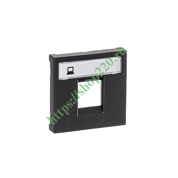 Накладка для 1-го суппорта/разъёма типа 2017... и/или 2018..., 2м ABB Zenit, антрацит (N2218.1 AN)