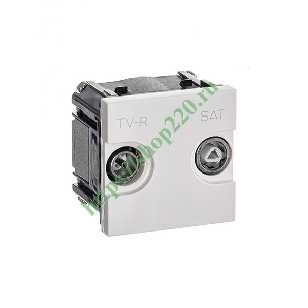 Розетка TV-R-SAT простая ABB Zenit, альпийский белый (N2251.3 BL)