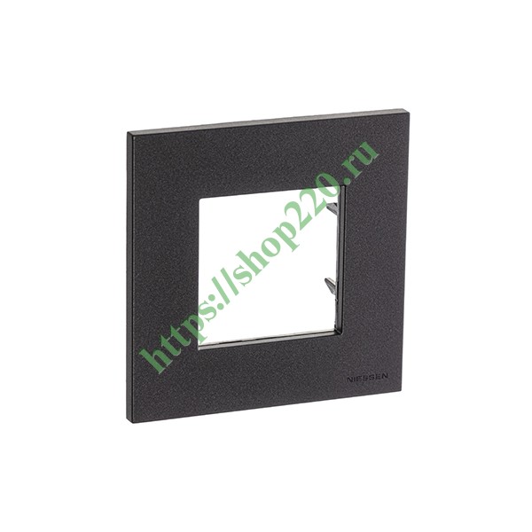 Рамка 1-постовая, 2-модульная, серия Zenit, антрацит (N2271 AN)