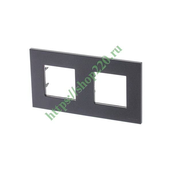 Рамка 2-постовая, серия Zenit, антрацит (N2272 AN)