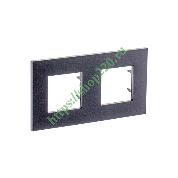 Рамка 2-постовая, серия Zenit, антрацит (N2272 AN)
