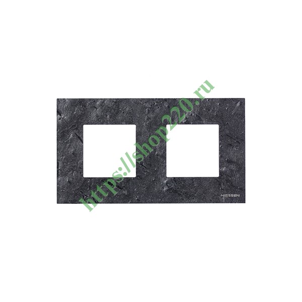 Рамка 2-постовая, серия Zenit, натуральный сланец (N2272 PZ)
