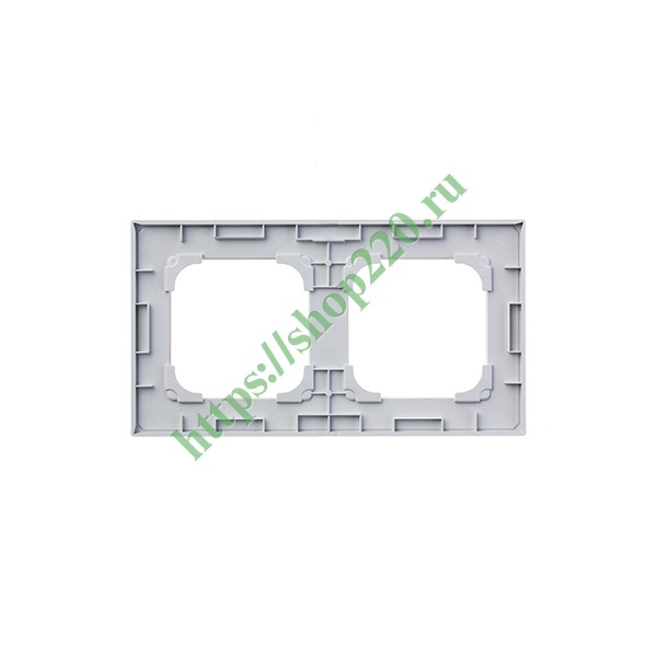 Рамка 2-постовая, серия Zenit, стекло белое (N2272 CB)