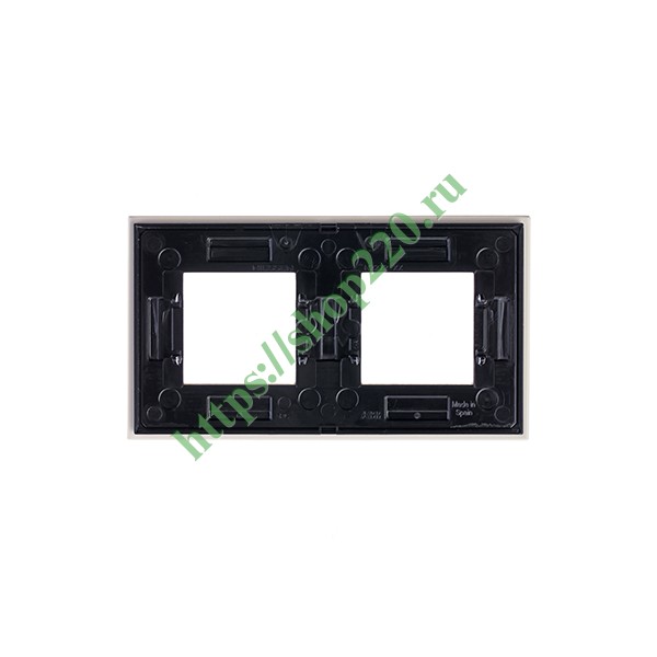 Рамка 2-постовая, серия Zenit, стекло Жемчужное (N2272 CP)