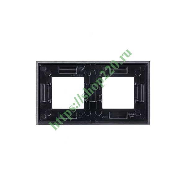 Рамка 2-постовая, серия Zenit, натуральная сталь (N2272 OX)