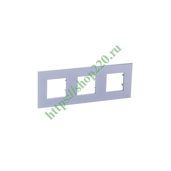 Рамка 3-постовая, серия Zenit, серебристый (N2273 PL)